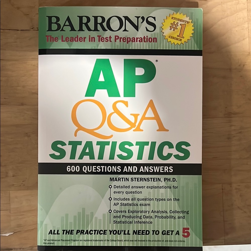 Barron's AP Q&A Statistics Book